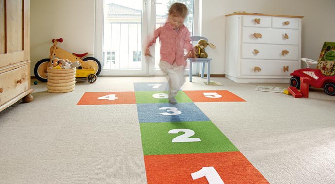Kinder zimmer, Teppichfliesen, Kinderzimmer