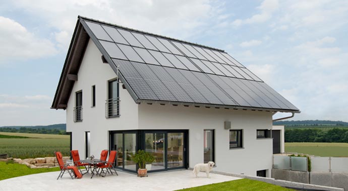 Außenansicht Sonnenhaus Löwenstein von Poroton