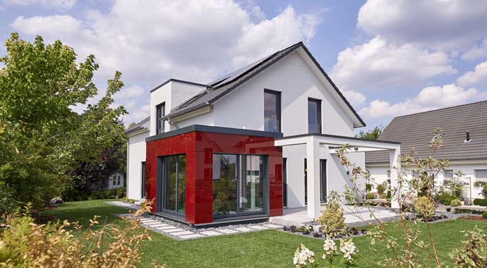 Außenansicht Musterhaus Stockholm von Rensch-Haus