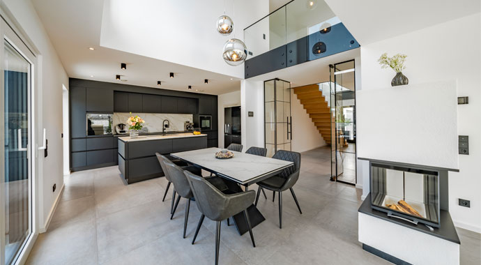 Wohnbereich Bauhausvilla von STREIF Haus