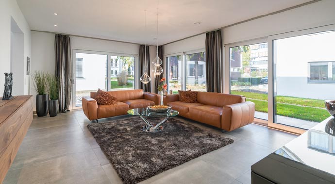 Wohnbereich Kundenhaus Denlöffel von SchwörerHaus