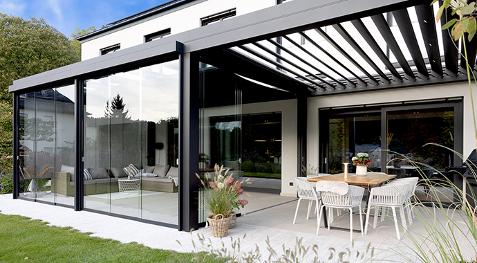 Lamellen-Terrassendach