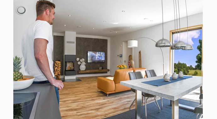 Albert-Haus Musterhaus Fellbach Elegant 168 Wohnraum