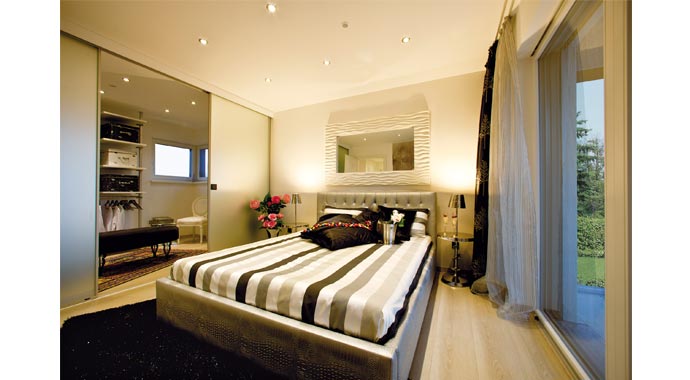 Elk Fertighaus Musterhaus Elk 153 Schlafzimmer