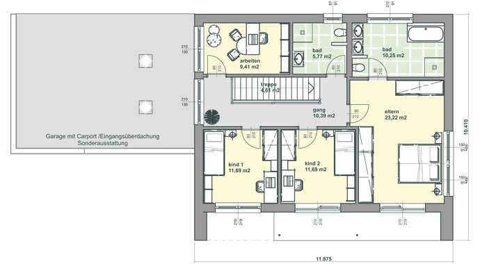 Elk 174 Grundriss Obergeschoss