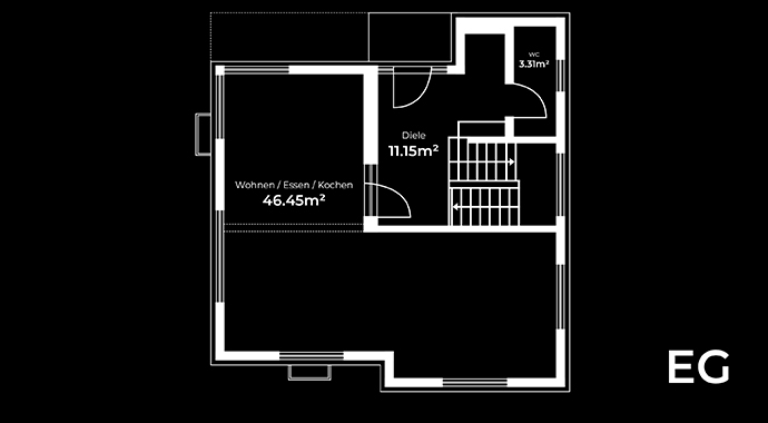 Grundriss Erdgeschoss Haus Veith von Fertighaus WEISS