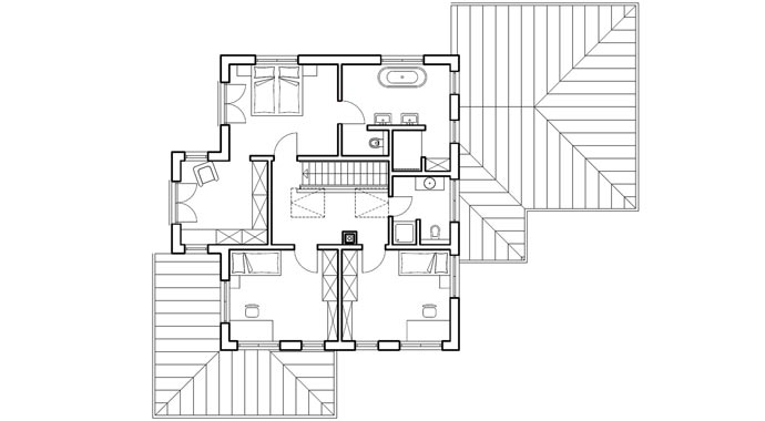 Haas Fertigbau Haas MH Poing 187 Grundriss Obergeschoss