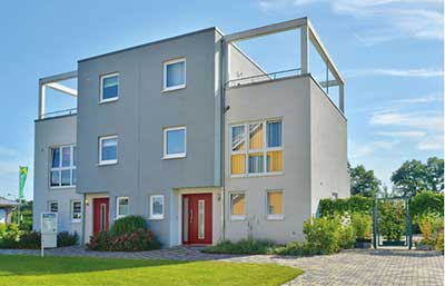 Helma Eigenheimbau Musterhaus Düsseldorf Außenansicht