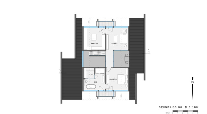 Huf Haus, Musterhaus Art 3 Grundriss Obergeschoss