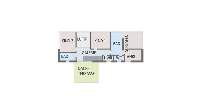 Grundriss Obergeschoss LUXHAUS |core. von Luxhaus