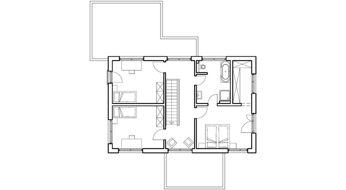 Haas Fertigbau Haas MH Mannheim J 159 Grundriss Obergeschoss