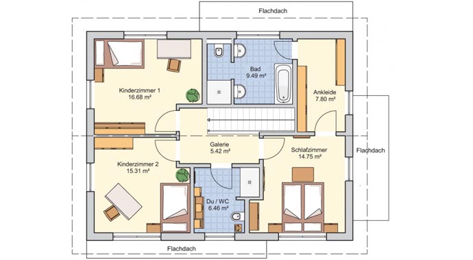R 111.20 Musterhaus Mannheim von Fingerhut Haus Grundriss DG