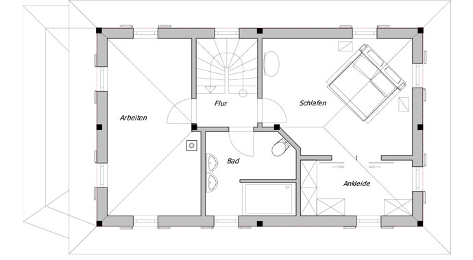 Vöma-Bio-Bau Haus Florenz Grundriss DG