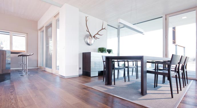 Griffner Fertighaus Musterhaus Griffen Box Essbereich