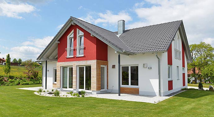 Town & Country Haus Musterhaus Bungalow 128 Außenansicht