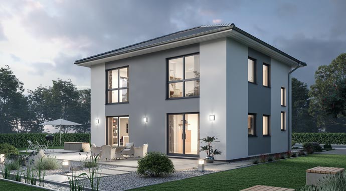 Außenansicht Stadtvilla STV 133 von Ytong Bausatzhaus