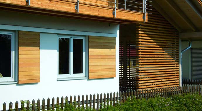 Sonnleitner Holzbauwerke Musterhaus Rosenheim Außenansicht