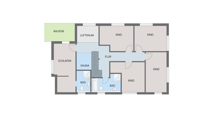 Stommel Haus Kundenhaus Maler Grundriss Obergschoss