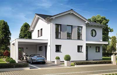 Nordhaus Fertigbau Musterhaus Wuppertal Außenansicht