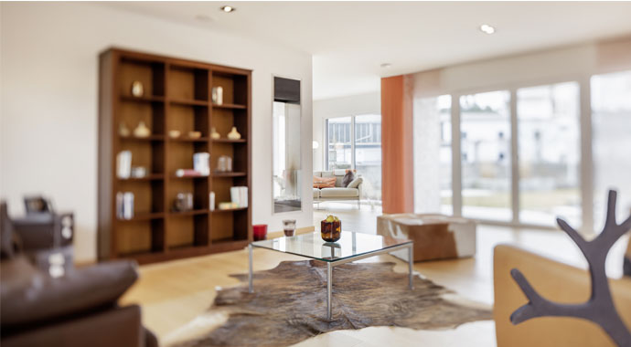 Luxhaus Musterhaus Georgensgmünd Wohnbereich