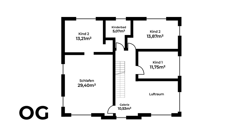 Grundriss Obergeschoss