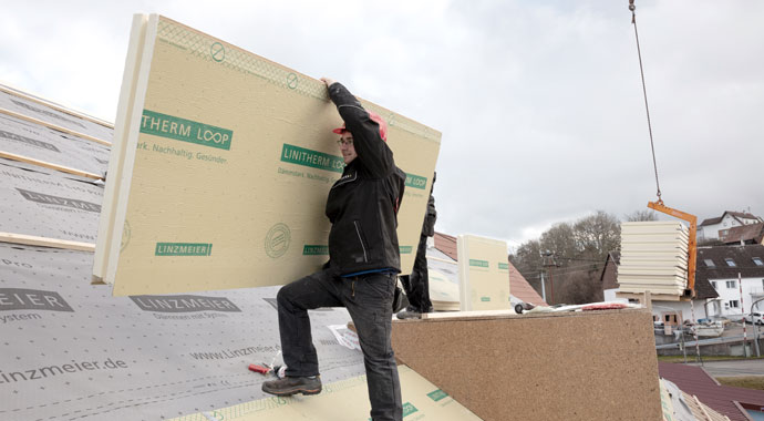 Dachdämmung mit LINITHERM LOOP von Linzmeier Dachdämmung mit LINITHERM LOOP von Linzmeier