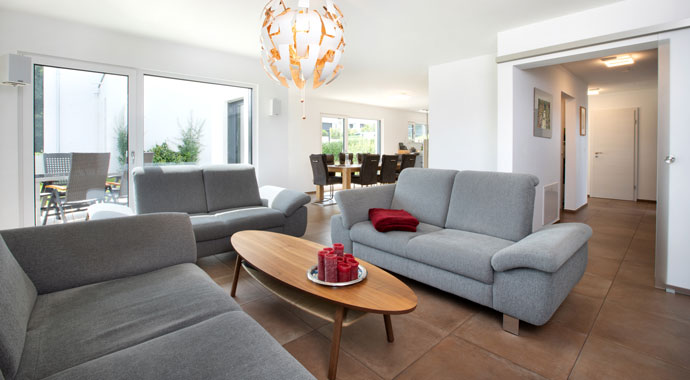 Wohnbereich Kundenhaus Stadthaus U285 von Talbau-Haus