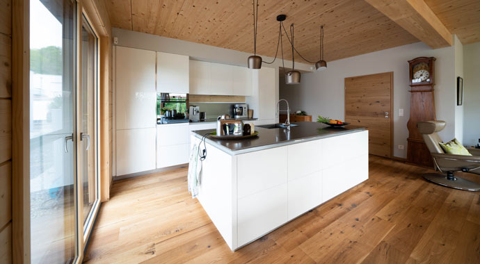 Küche Flachdachbungalow Design 124 von Frammelsberger