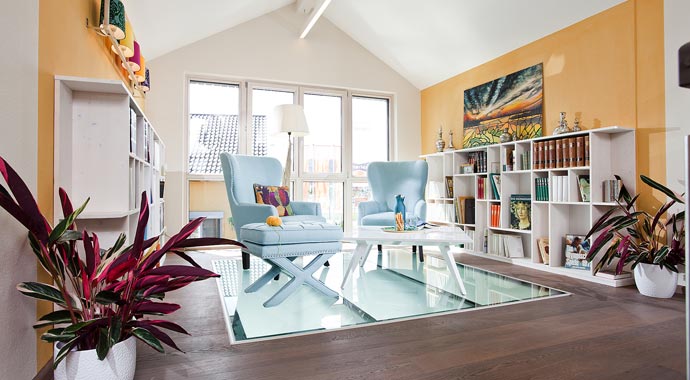 Griffner Fertighaus Musterhaus Graz Classic Wohnbereich