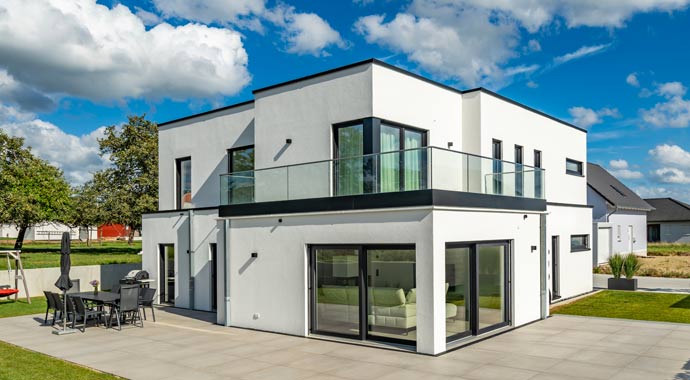 Außenansicht Bauhausvilla von STREIF Haus