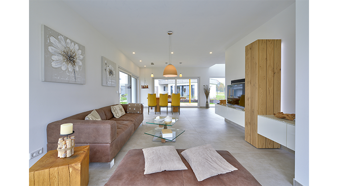Büdenbender Musterhaus Vitalis Wohnzimmer