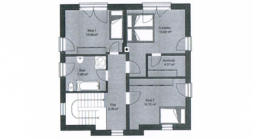 Ytong Bausatzhaus Haus Graf Grundriss Dachgeschoss