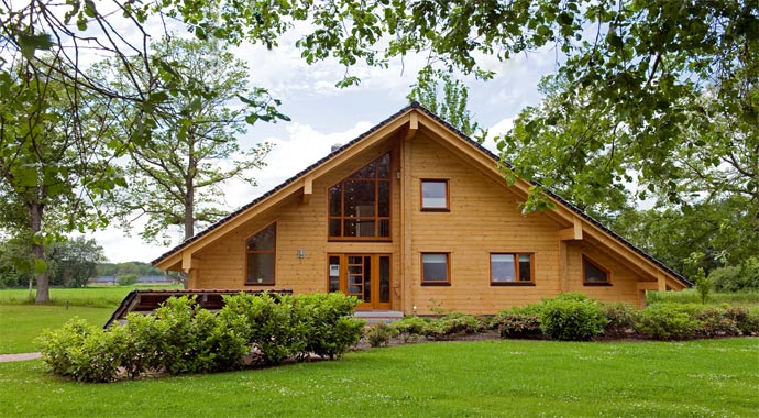 Fullwood Wohnblockhaus Musterhaus Haus Barkhof Außenansicht