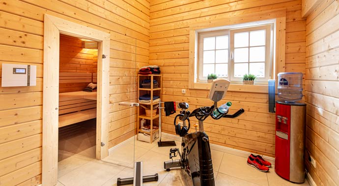 Wellnessbereich Haus Starke von Nordic-Haus Blockhäuser