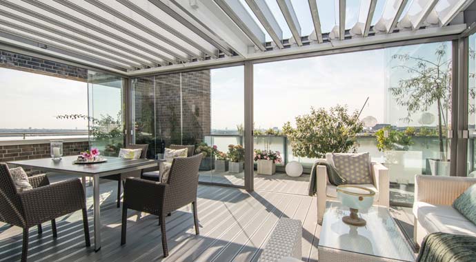 Kaltwintergarten von Allwetterdach Esco