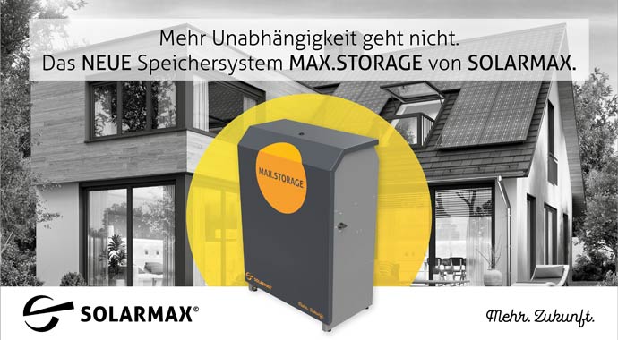 Speichersystem MAX.STORAGE von SOLARMAX Speichersystem MAX.STORAGE von SOLARMAX