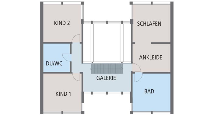HUF Haus ART 6 Grundriss Obergeschoss