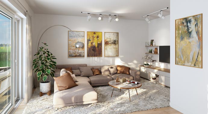 Wohnbereich Noblesse 142 edition von Favorit Massivhaus