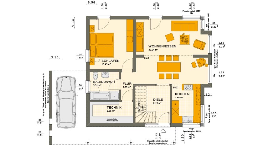 Living Haus Solution 151 V8 Grundriss Erdgeschoss