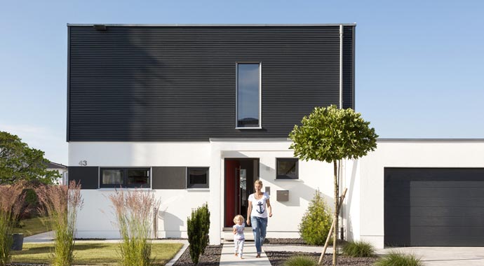 SchwörerHaus AW32 Effizienzhaus-55 Haus Hager Außenansicht