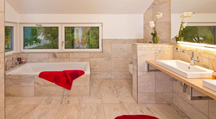 Fertighaus Weiss Musterhaus Plusenergiehaus Future Mannheim Bad