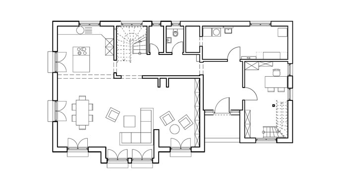 Haas Fertigbau Haas MH Köln 171 Grundriss Erdgeschoss