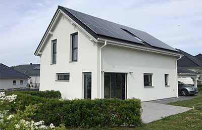 Dan-Wood House Musterhaus Point 150 individuell Außenansicht