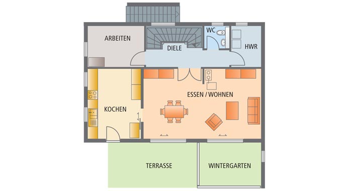 Sonnleitner Kundenhaus Frankenberger Grundriss Erdgeschoss