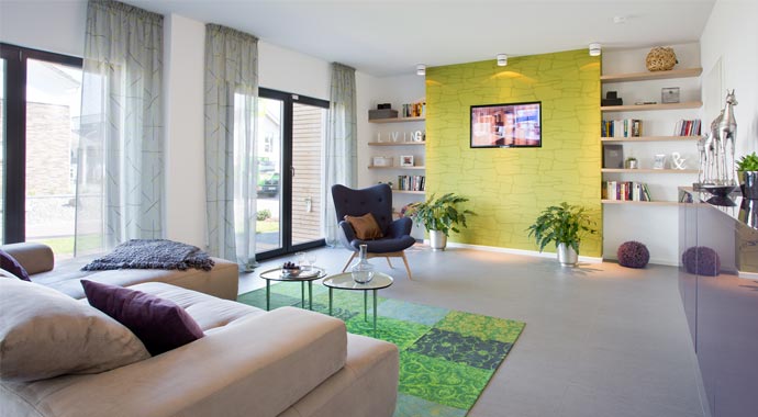 Fingerhut Haus Musterhaus Wuppertal R 140.20 Wohnbereich