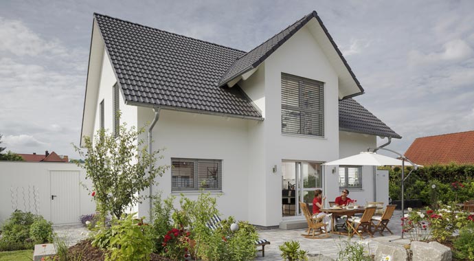 Luxhaus Satteldach Landhaus 150 Außenansicht