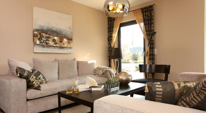 FingerHaus Musterhaus Medley 410 Sonderedition Wohnbereich