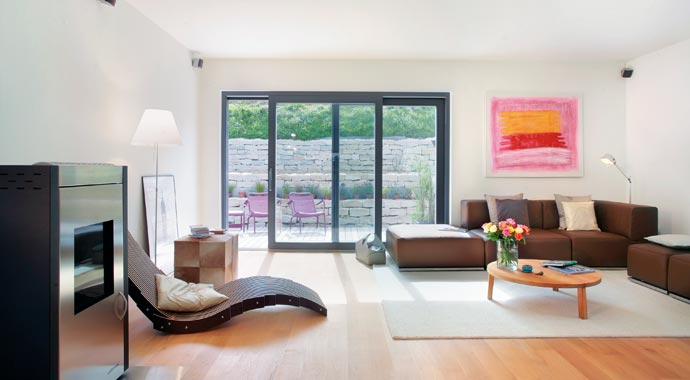 SchwörerHaus WärmeDirektHaus Plan 1126.S Kundenhaus Klotz Wohnzimmer