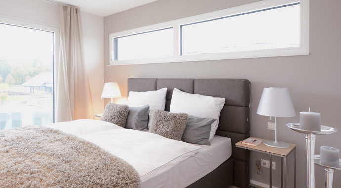 Schlafzimmer Musterhaus Günzburg von WeberHaus