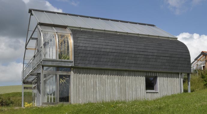 Bio-Solar-Haus Musterhaus Probewohn-Appartment 11 Außenansicht